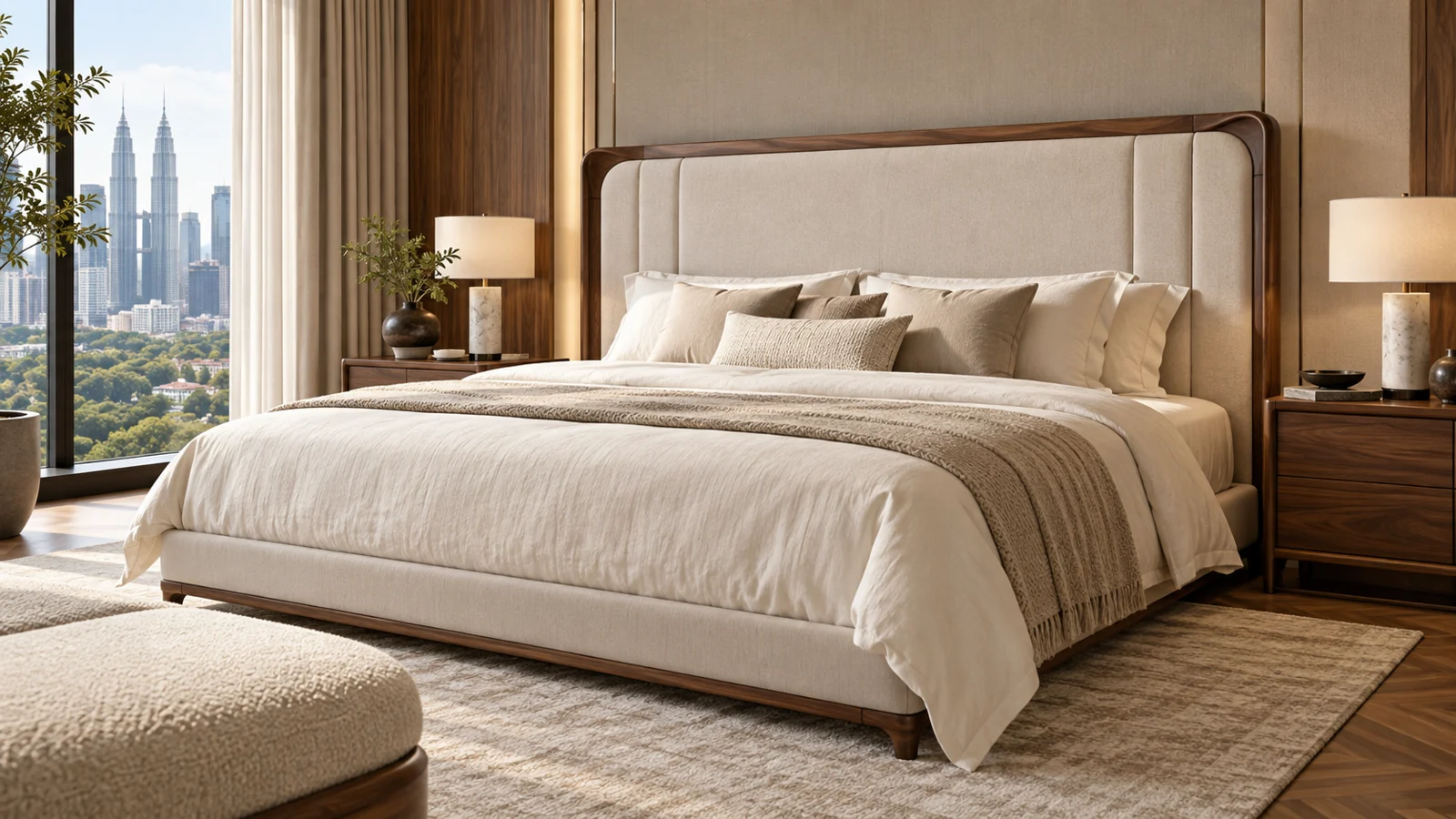 NV-BH025 Wood Fusion original AI bedhead concept