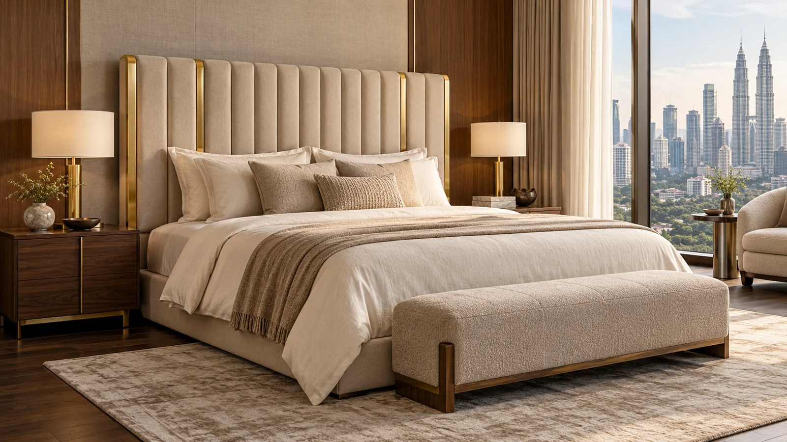 NV-BH103 Gold Channel: original custom bedhead concept