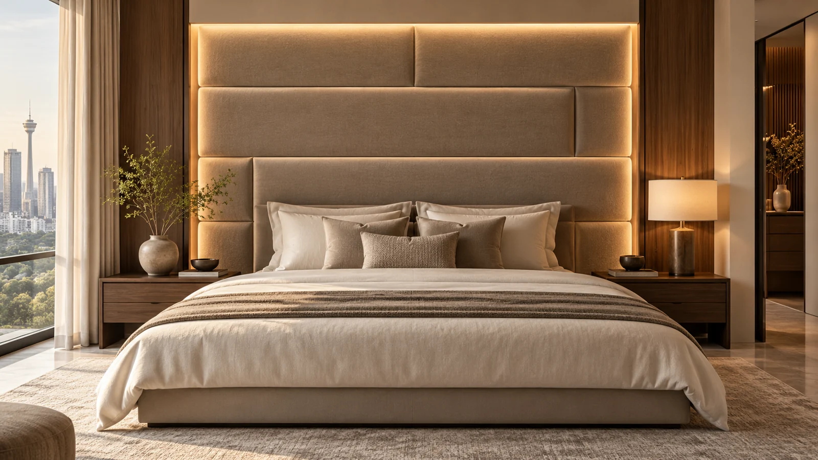 Warm Light Panel original luxury bedhead design concept