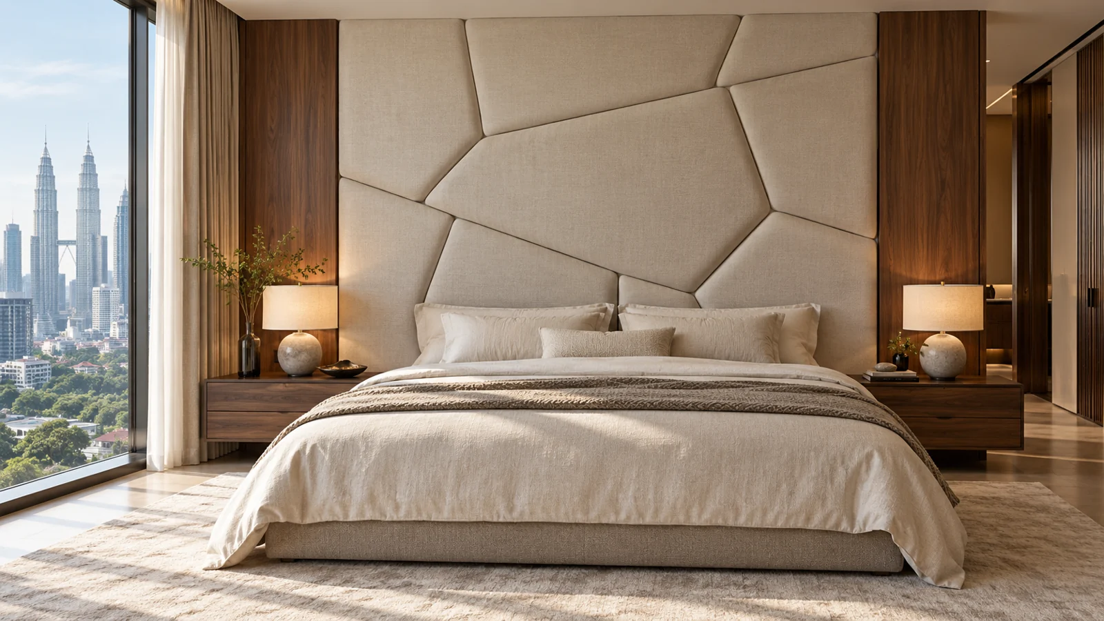 NV-BH064 Geometric Luxe: original custom bedhead concept