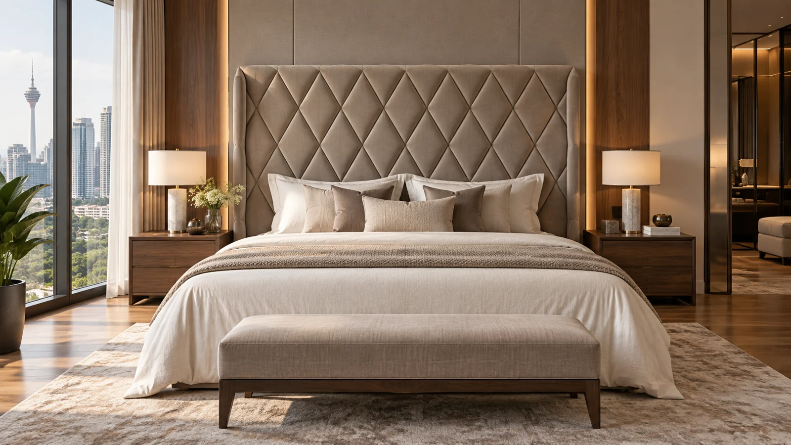 NV-BH065 Diamond Luxe original AI bedhead concept