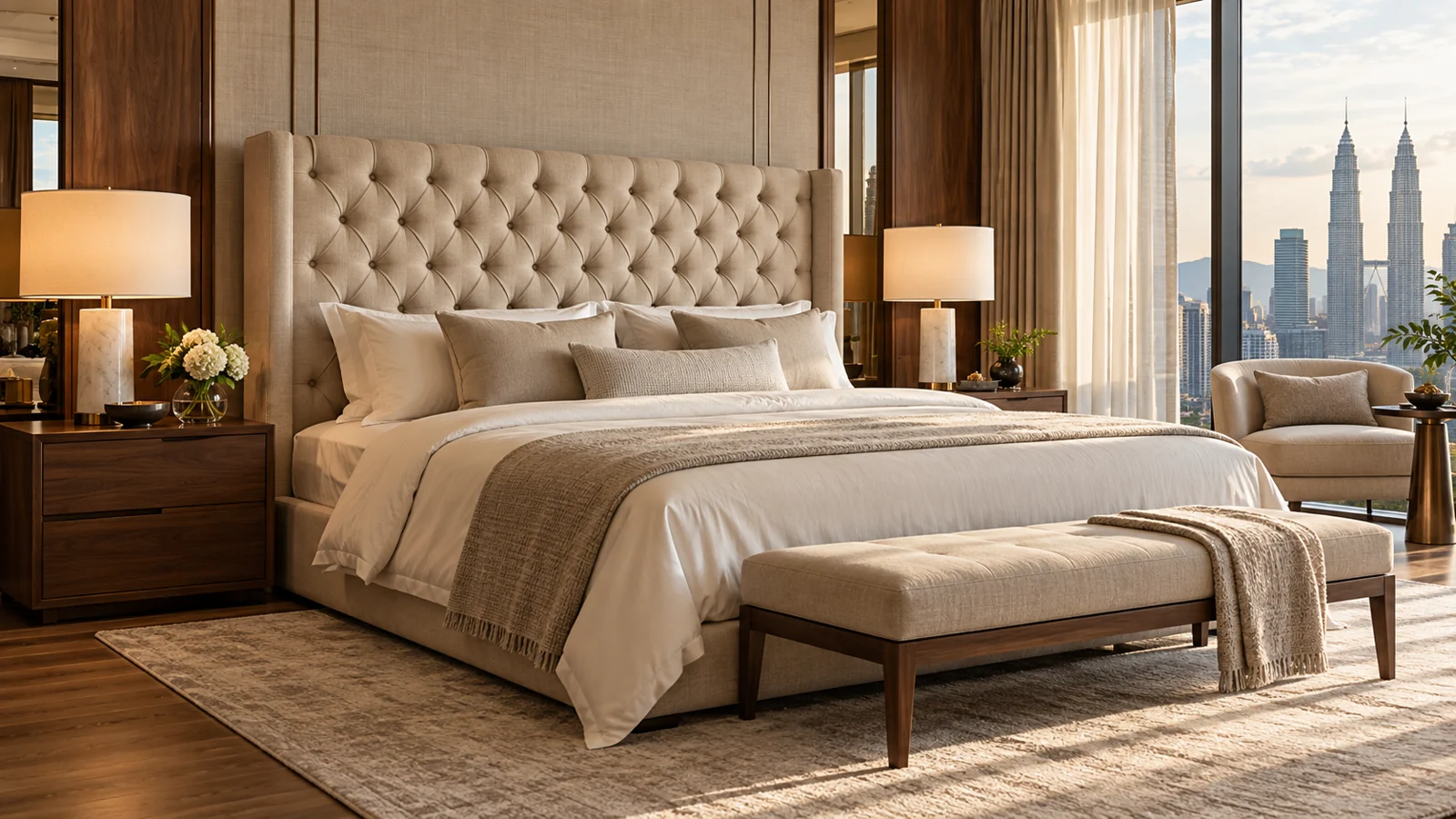 Classic Tufted original luxury bedhead design concept