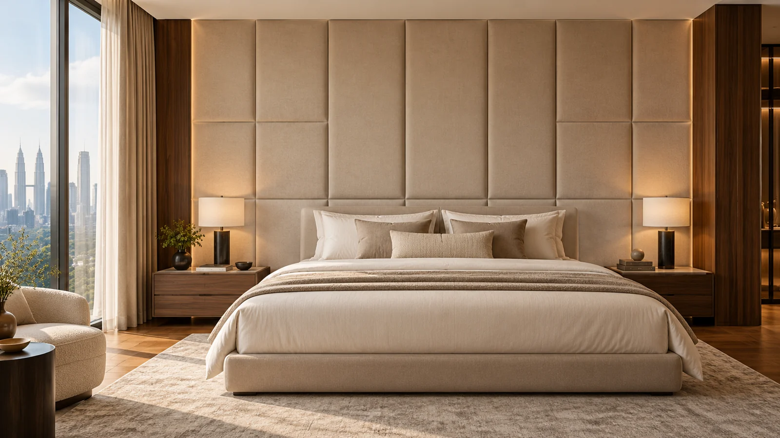 NV-BH066 Full Wall Luxe original AI bedhead concept