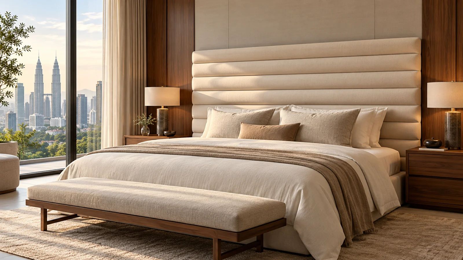 NV-BH026 Horizontal Rhythm original AI bedhead concept