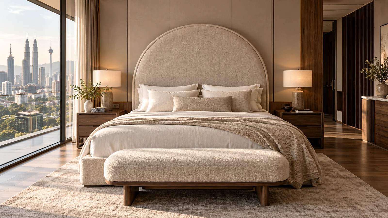 NV-BH044 Halo Curve: original custom bedhead concept