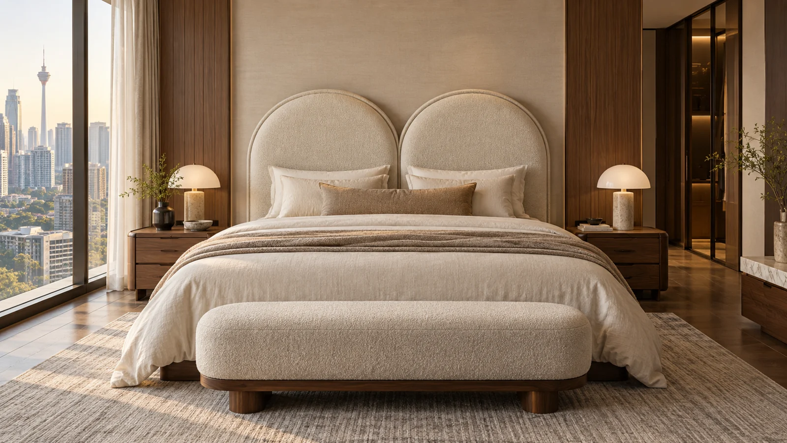 NV-BH045 Twin Arch original AI bedhead concept